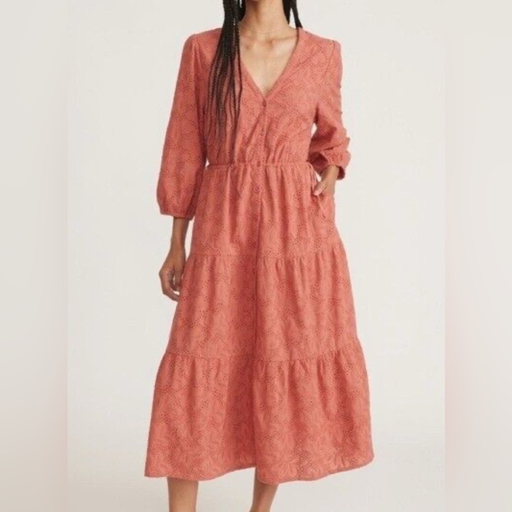 Marine Layer Coral Midi Dress